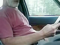 White Bearded Sexy Man Tries To Release In The Car...