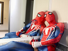 Spiderman insomniac hotel jerk off and...