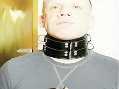 Unboxing leather posture collar...