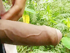 Indian Handjob In Forest On Outdoor Side And Cumshot On Tree...