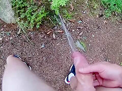 Risking it on a forest path...