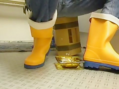 Nlboots just sitting in rubber boots...