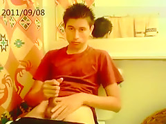 Cute Teen Boy Bathroom Wank Show...