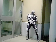  Skeleton Jerking Off In Front Of Outside Doors...