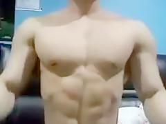 Korean bodybuilder jerking off 2...