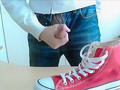 Red converse...