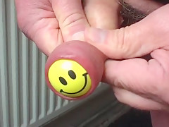 Foreskin with yellow smiley ball...