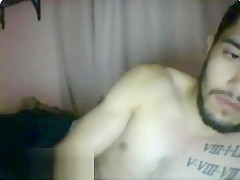 Omegle handsome straight latino show off...