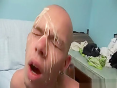 Anal hole pounding ends facial...