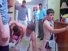 College fraternity wannabe giving gay blowjob...