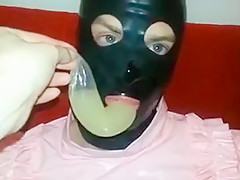 Cum Filled Condom 12 Cumshot Semen Bukkake Mask Latex...