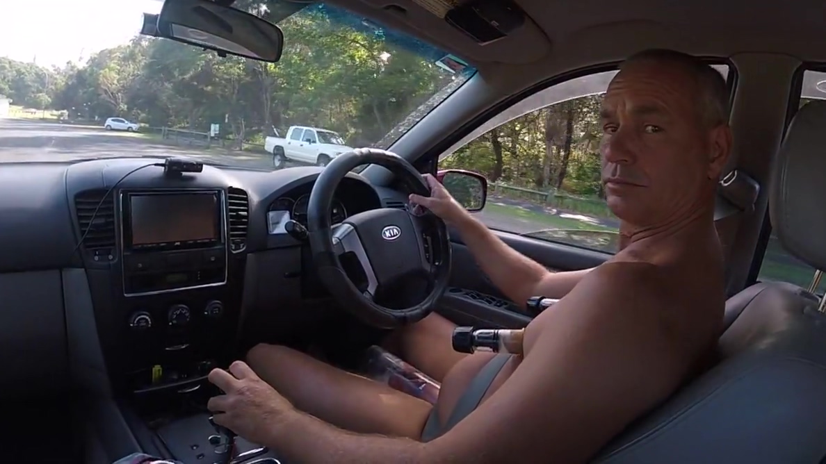 Driving naked Gay Porn Video